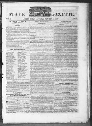 Texas State Gazette. (Austin, Tex.), Vol. 1, No. 20, Ed. 1, Saturday, January 5, 1850