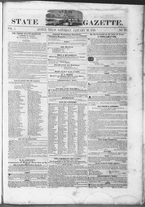 Texas State Gazette. (Austin, Tex.), Vol. 1, No. 22, Ed. 1, Saturday, January 19, 1850