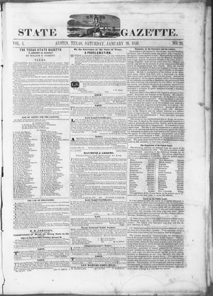 Texas State Gazette. (Austin, Tex.), Vol. 1, No. 23, Ed. 1, Saturday, January 26, 1850
