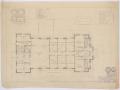 Technical Drawing: Baptist Church, Sterling City, Texas: Ground Floor Plan