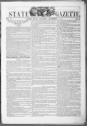 Texas State Gazette. (Austin, Tex.), Vol. 2, No. 16, Ed. 1, Saturday, December 7, 1850