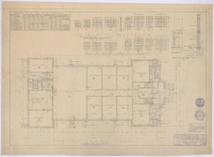 Primary view of object titled 'Baptist Church, Sterling City, Texas: Ground Floor Plan'.