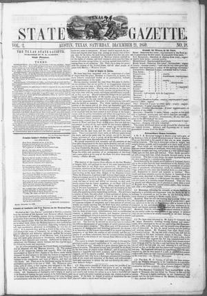 Texas State Gazette. (Austin, Tex.), Vol. 2, No. 18, Ed. 1, Saturday, December 21, 1850