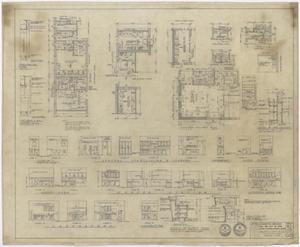 Hospital Building, Spur, Texas: Detail, Elevation, and Floor Plans