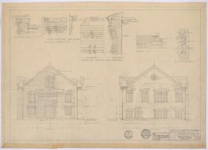 Primary view of object titled 'Baptist Church, Sterling City, Texas: Elevations'.