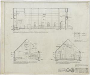 Primary view of object titled 'First Methodist Church Additions: Section Drawings'.