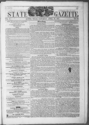 Texas State Gazette. (Austin, Tex.), Vol. 2, No. 36, Ed. 1, Saturday, April 26, 1851