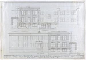 Primary view of object titled 'Sanitarium Building Additions, Stamford, Texas: Front and Rear Elevation'.