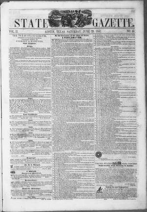 Texas State Gazette. (Austin, Tex.), Vol. 2, No. 45, Ed. 1, Saturday, June 28, 1851
