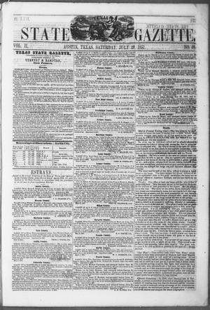 Primary view of object titled 'Texas State Gazette. (Austin, Tex.), Vol. 2, No. 48, Ed. 1, Saturday, July 19, 1851'.