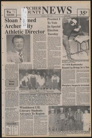 Archer County News (Archer City, Tex.), No. 15, Ed. 1 Thursday, April 9, 1992