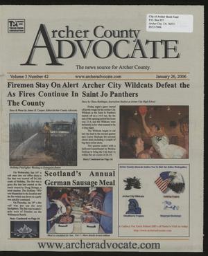 Primary view of object titled 'Archer County Advocate (Holliday, Tex.), Vol. 3, No. 42, Ed. 1 Thursday, January 26, 2006'.