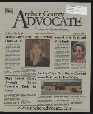 Primary view of object titled 'Archer County Advocate (Holliday, Tex.), Vol. 3, No. 48, Ed. 1 Thursday, March 9, 2006'.