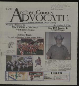 Archer County Advocate (Holliday, Tex.), Vol. 4, No. 22, Ed. 1 Thursday, September 7, 2006