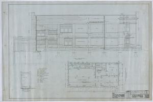 Primary view of object titled 'Olney City Hall and Fire Station: Plans for a City Hall and Fire Station, Left Elevation'.