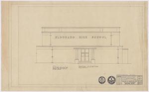 Primary view of object titled 'School Buildings, Eldorado, Texas: Partial Elevation'.