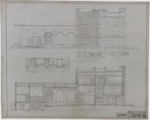 Eastland High School, Eastland, Texas: Elevation and Section Drawings
