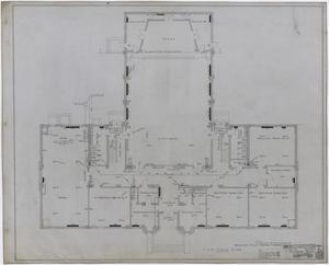 Primary view of object titled 'Eastland High School, Eastland, Texas: First Floor Mechanical Plan'.