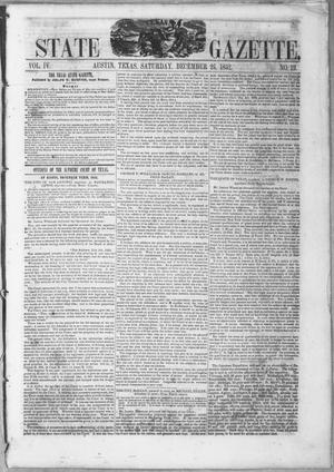 Texas State Gazette. (Austin, Tex.), Vol. 4, No. 19, Ed. 1, Saturday, December 25, 1852