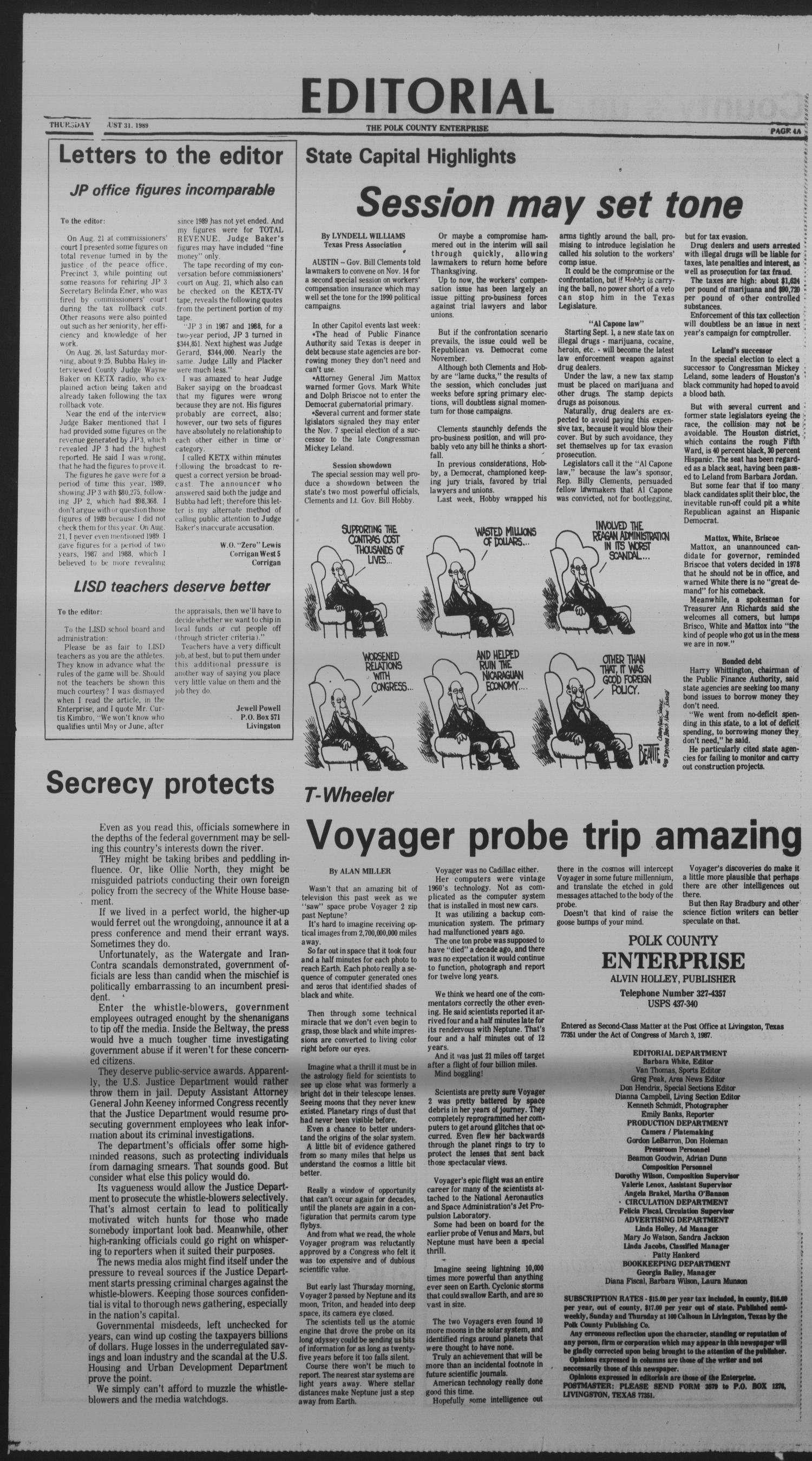 Polk County Enterprise (Livingston, Tex.), Vol. 107, No. 70, Ed. 1 Thursday, August 31, 1989
                                                
                                                    [Sequence #]: 4 of 54
                                                