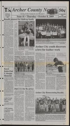Primary view of object titled 'Archer County News (Archer City, Tex.), No. 41, Ed. 1 Thursday, October 8, 2009'.