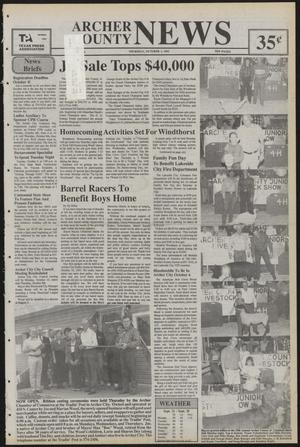 Primary view of object titled 'Archer County News (Archer City, Tex.), No. 40, Ed. 1 Thursday, October 1, 1992'.