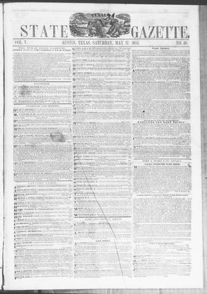 Texas State Gazette. (Austin, Tex.), Vol. 5, No. 40, Ed. 1, Saturday, May 27, 1854
