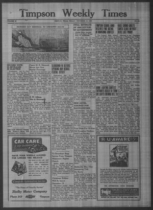 Timpson Weekly Times (Timpson, Tex.), Vol. 67, No. 50, Ed. 1 Friday, December 12, 1952