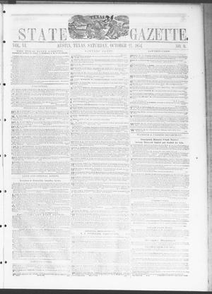 Texas State Gazette. (Austin, Tex.), Vol. 6, No. 9, Ed. 1, Saturday, October 21, 1854