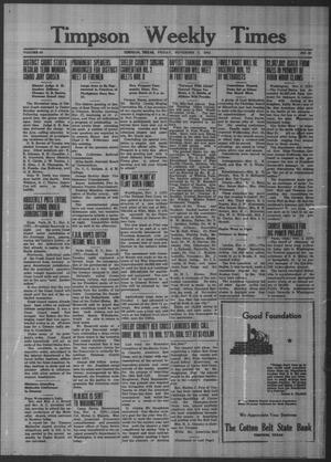 Timpson Weekly Times (Timpson, Tex.), Vol. 56, No. 45, Ed. 1 Friday, November 7, 1941
