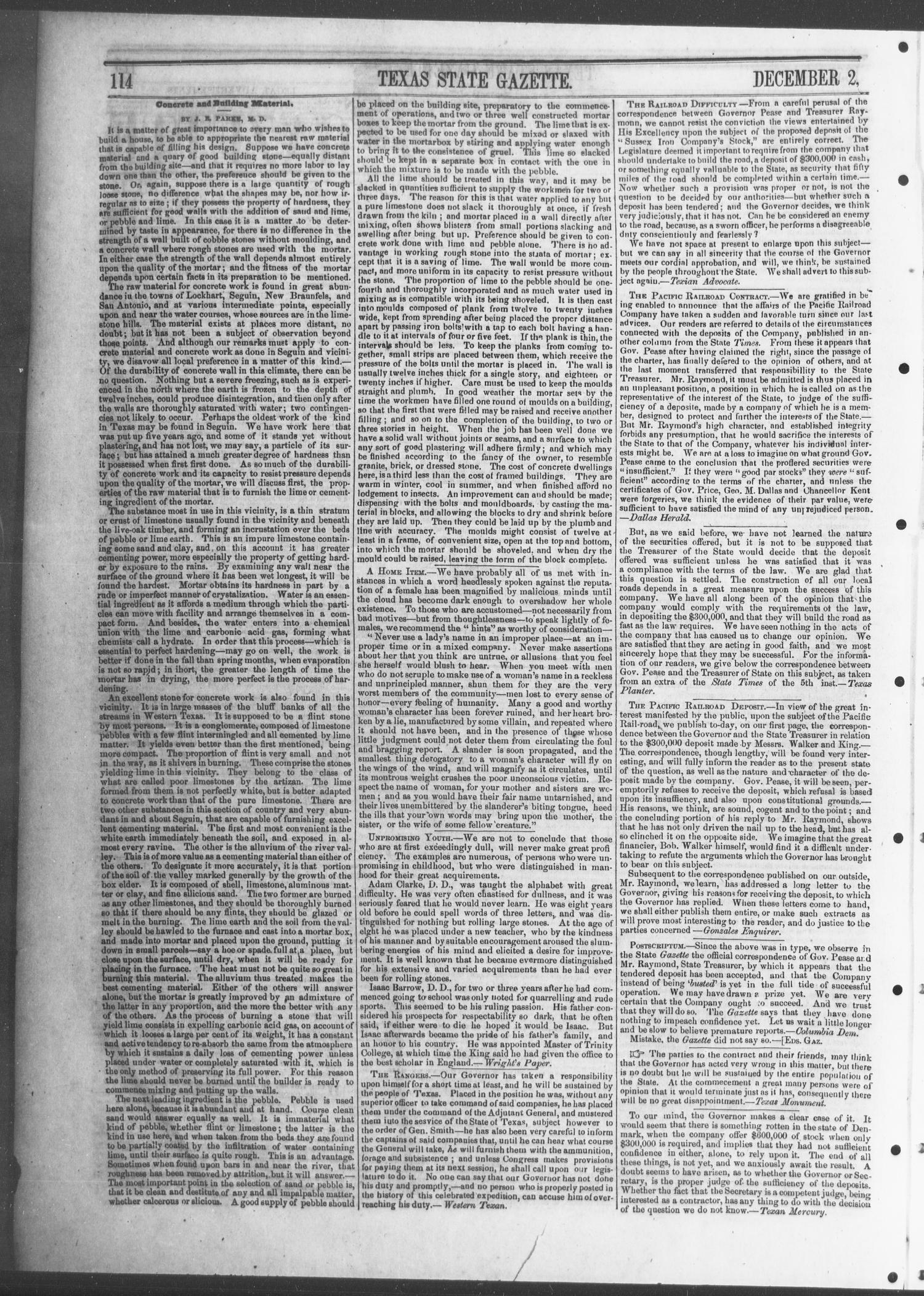 Texas State Gazette. (Austin, Tex.), Vol. 6, No. 15, Ed. 1, Saturday, December 2, 1854
                                                
                                                    [Sequence #]: 2 of 8
                                                