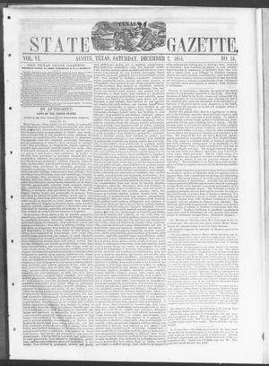 Texas State Gazette. (Austin, Tex.), Vol. 6, No. 15, Ed. 1, Saturday, December 2, 1854