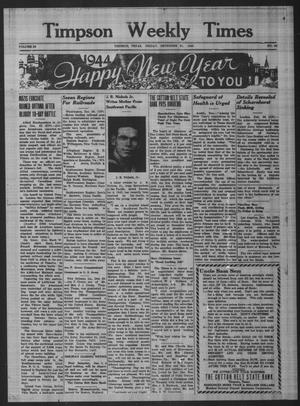 Timpson Weekly Times (Timpson, Tex.), Vol. 58, No. 52, Ed. 1 Friday, December 31, 1943