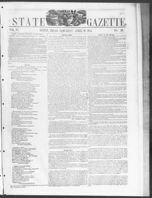 Texas State Gazette. (Austin, Tex.), Vol. 6, No. 36, Ed. 1, Saturday, April 28, 1855