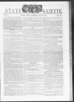 Texas State Gazette. (Austin, Tex.), Vol. 6, No. 39, Ed. 1, Saturday, May 19, 1855