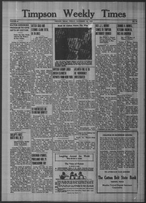 Timpson Weekly Times (Timpson, Tex.), Vol. 55, No. 46, Ed. 1 Friday, November 15, 1940