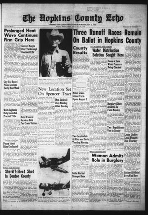 The Hopkins County Echo (Sulphur Springs, Tex.), Vol. 79, No. 31, Ed. 1 Friday, July 30, 1954