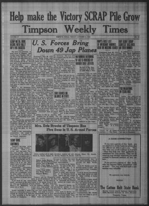Primary view of object titled 'Timpson Weekly Times (Timpson, Tex.), Vol. 57, No. 40, Ed. 1 Friday, October 2, 1942'.