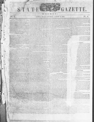 Primary view of Texas State Gazette. (Austin, Tex.), Vol. 6, No. 52, Ed. 1, Saturday, August 18, 1855