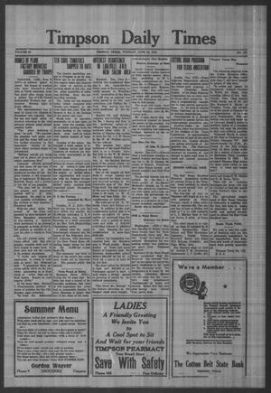Timpson Daily Times (Timpson, Tex.), Vol. 40, No. 115, Ed. 1 Tuesday, June 10, 1941