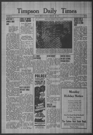 Timpson Daily Times (Timpson, Tex.), Vol. 42, No. 37, Ed. 1 Saturday, February 20, 1943