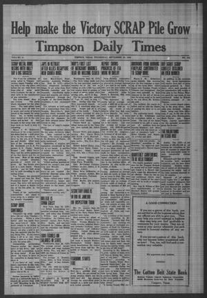 Timpson Daily Times (Timpson, Tex.), Vol. 41, No. 194, Ed. 1 Wednesday, September 30, 1942