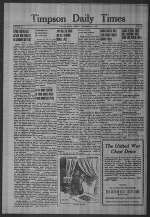 Timpson Daily Times (Timpson, Tex.), Vol. 42, No. 228, Ed. 1 Friday, November 12, 1943