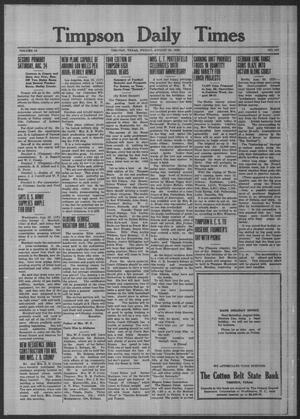 Timpson Daily Times (Timpson, Tex.), Vol. 39, No. 169, Ed. 1 Friday, August 23, 1940