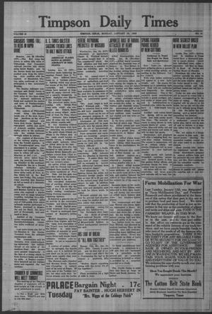 Timpson Daily Times (Timpson, Tex.), Vol. 42, No. 18, Ed. 1 Monday, January 25, 1943