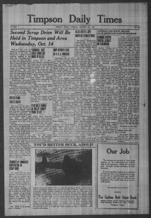 Timpson Daily Times (Timpson, Tex.), Vol. 41, No. 203, Ed. 1 Tuesday, October 13, 1942