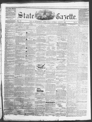 Primary view of object titled 'State Gazette. (Austin, Tex.), Vol. 7, No. 51, Ed. 1, Saturday, August 9, 1856'.