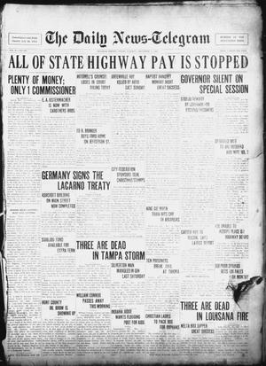 The Daily News-Telegram (Sulphur Springs, Tex.), Vol. 27, No. 279, Ed. 1 Tuesday, December 1, 1925