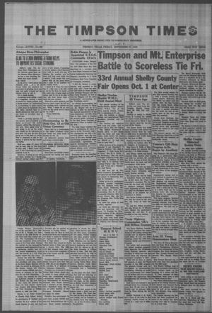 The Timpson Times (Timpson, Tex.), Vol. 78, No. 39, Ed. 1 Friday, October 4, 1963