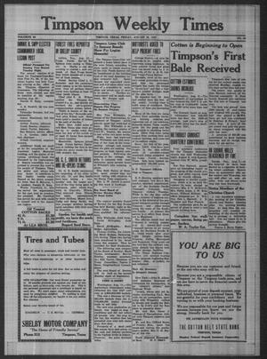 Primary view of object titled 'Timpson Weekly Times (Timpson, Tex.), Vol. 62, No. 33, Ed. 1 Friday, August 15, 1947'.